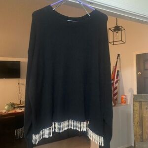 Arula black sweater with pearls